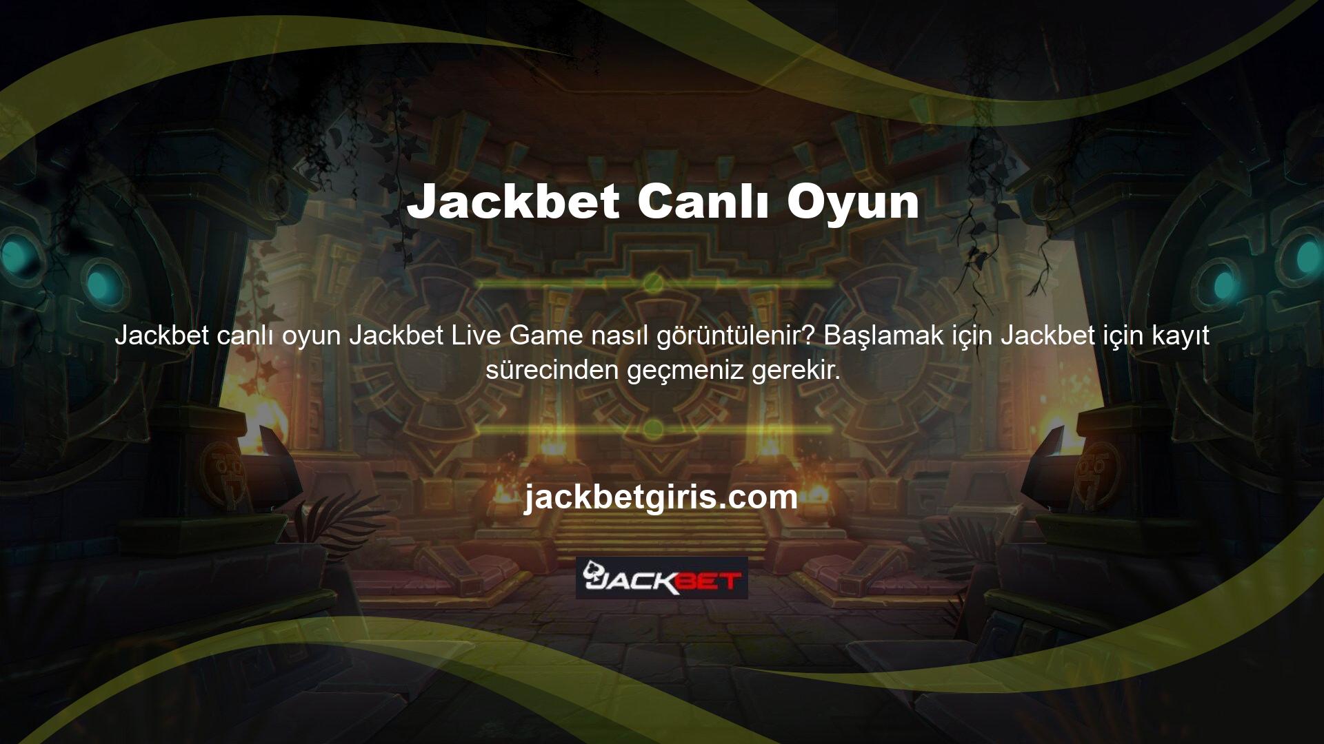 Web sitesine erişmek için Jackbet adresini tıklamanız yeterlidir